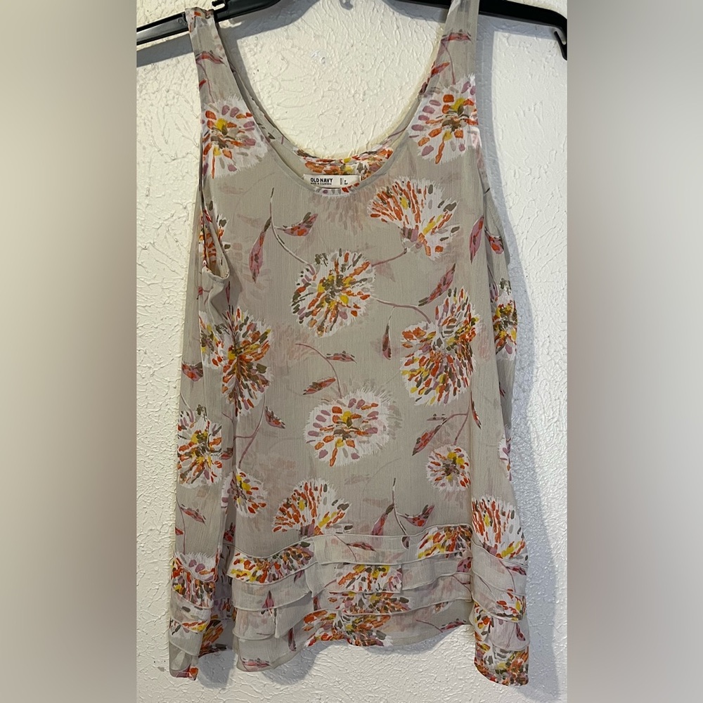 Old Navy Sheer sleeveless blouses sz Lg